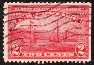 1909, US 2c, Hudson-Fulton, Used, Sc 372