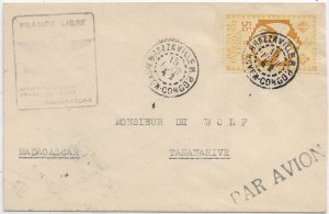 Brazzaville, French Congo to Tananarive, Madagascar 1943 1st Flight (52495)