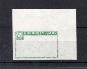 GUERNSEY-SARK 1967 1/- FRAME PROOF IMPERFORATE ON UNGUMMED PAPER