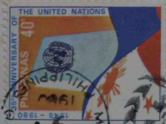 ​PHILIPPINES-1980-AIRMAIL COVER-SC #1489  USED COVER WITH OLD STAMPS VERY FINE