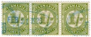 (I.B) Australia - Tasmania Revenue : Duty Stamp 1/- (underprint)