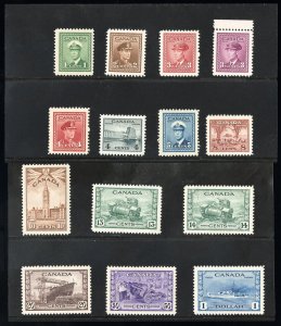 Canada Stamps # 249-62 MLH VF Scott Value $127.00