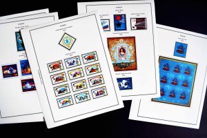 COLOR PRINTED RUSSIA 2000-2010 STAMP ALBUM PAGES (193 illustrated pages)