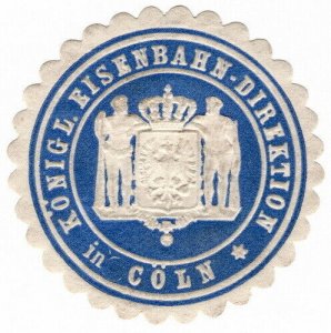 (I.B) Germany Railway : Company Letter Seal (Cologne)