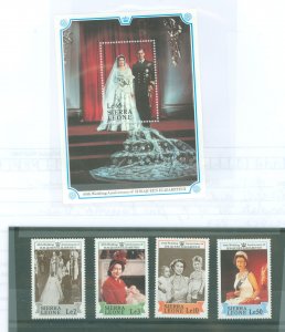 Sierra Leone #949-953 Mint (NH) Single (Complete Set) (Queen) (Royalty)