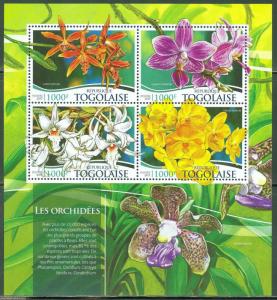 TOGO   2015  ORCHIDS  SHEET  MINT  NH