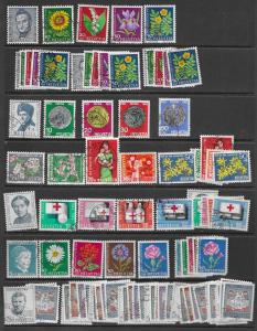 Switzerland B308-12 x 4 used sets plus more,f-vf, see desc. 2019CV $54.35