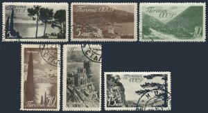 Russia 666-671, CTO. Michel 625-630. Views of Crimea and Caucasus, 1938.