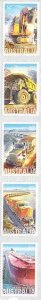 Australia 2008 Heavy haulers Train Ship Truck set of 5 stamps in strip MNH