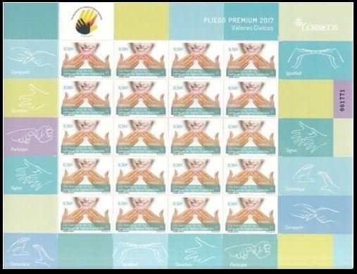 ESPAÑA SPAIN 2017 INTERNATIONAL DAY OF SIGN  LANGUAGES PREMIUN PANE N-51