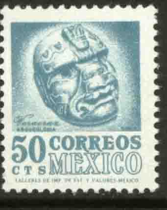 MEXICO 1091, 50c 1950 Defin 9th Issue Unwmkd Fosfo Glazed. MINT, NH. F-VF.