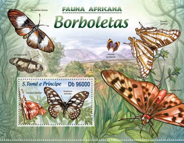 St Thomas - Butterflies - Souvenir Sheet - ST13210b