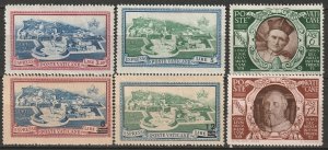 Vatican City 1945 Sc E5-10 special delivery sets MH (E7-8 toned)