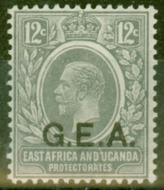 Tanganyika G.E.A 1921 12c Slate-Grey SG63 V.F Lightly Mtd Mint