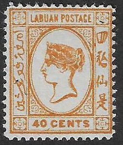 LABUAN 1894 Complete set of seven to 40c - 38733