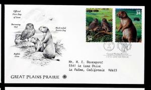 US STAMP SC #3506a-j GREAT PLAINS PRAIRIE FDC - LOT OF 5 2001