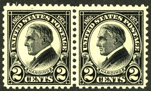 U.S. #610 MINT PAIR OG NH 