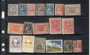 AZORES COLLECTION ON STOCK SHEET MINT/USED