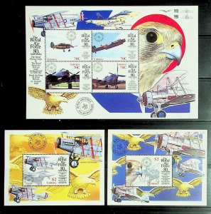 LIBERIA Sc 1374-6 NH MINISHEET+2S/S OF 1998 - AVIATION