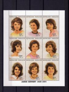 Togo 1997 Sc#1852 JACQUELINE KENNEDY ONASSIS (1929-1994) Sheetlet Perforated MNH