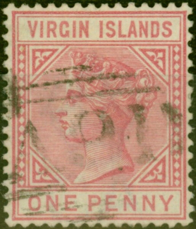 Virgin Islands 1883 1d Pale Rose SG29 Fine Used 'A91 Duplex' (2)