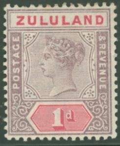 1894 Zululand Scott 16 Queen Victoria MLH British Stamp overprinted