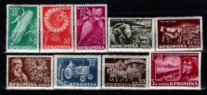 Romania Sc 1269-77 MNH Full Set of 1959 - Farming, Agriculture