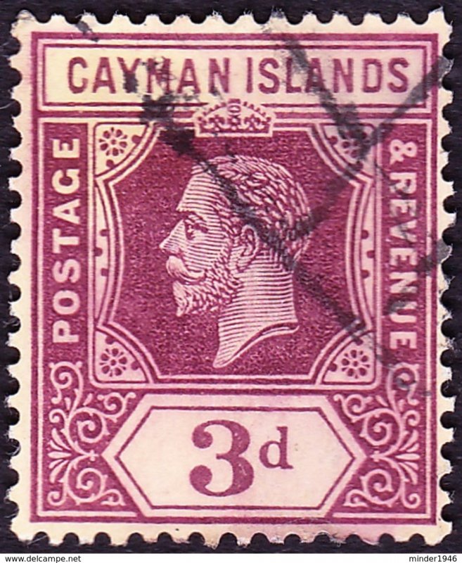 CAYMAN ISLANDS 1913 KGV 3d Purple/White SG45a FU