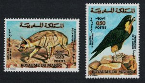 Morocco Eleonora's Falcon Bird Hyena 2v 1973 MNH SG#377-378