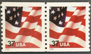 US #3631 MNH Coil Pair Flag SCV $.1.50