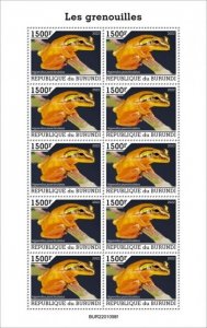 Burundi - 2022 Yellow-spotted Reed Frog - 10 Stamp Sheet - BUR2201098f