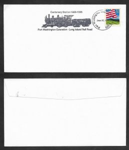 SE)1995 USA  TRAIN SERIES COVER, PORT WASHINGTON STATION CENTENARY, LONG