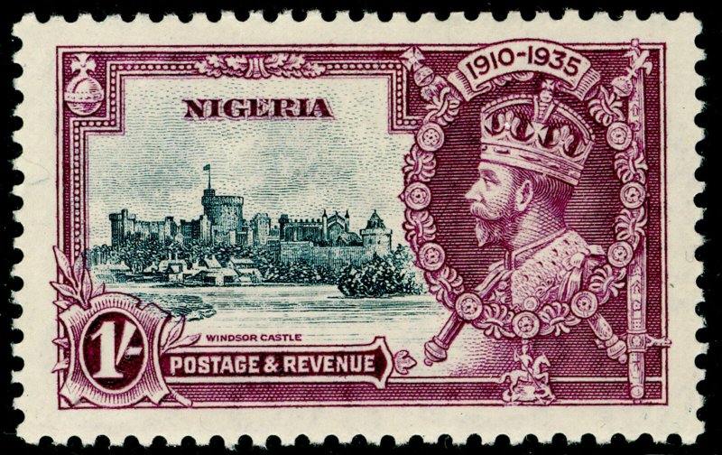 NIGERIA SG33, 1s slate & purple, NH MINT. 