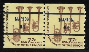 MNH US Bureau Precancels: OH; Marion #1614a–81 7.7¢ Americana Gap Pair
