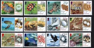 2008	Ascension	birds butterflies insects etc set 12v MNH	300