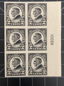 US Stamps-SC# 611 - Plate Block Of 6 -  MNH - SCV = $90.00