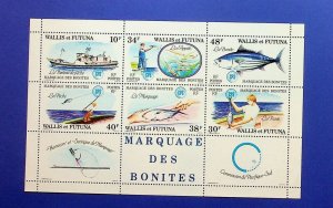 WALLIS & FUTUNA Sc 228a NH SOUVENIR SHEET OF 1979 - SEA LIFE - FISHING - (AO23)