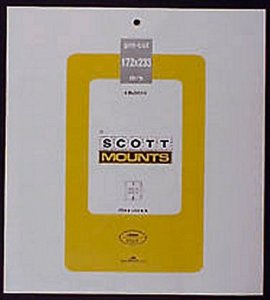 Prinz Scott Stamp Mount 172/233 mm - BLACK - Pack of 3 (172x233  172mm)  PRECUT