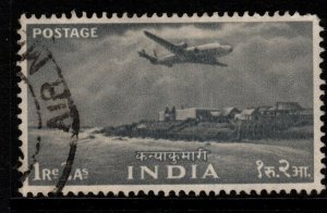 INDIA SG367 1955 1r.2a GREY USED
