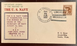 706 Longview, Washington Cover  US Frigate Constitution August 24, 1933