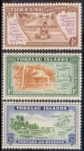 Tokelau Islands 1948 SC# 1-3 MNH-OG E170