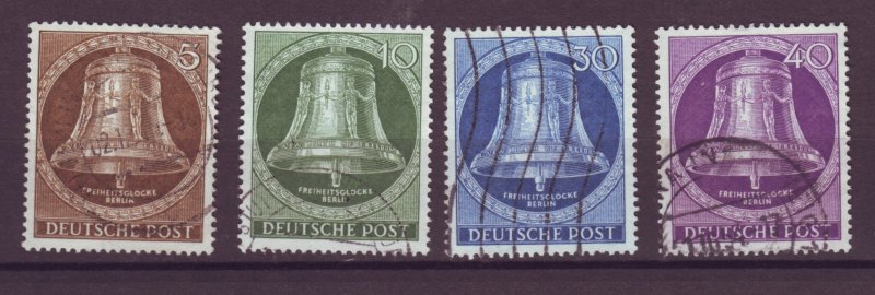 J24912 JLstamps 1953 germany occupation used #9n94-5,9nb97-8 bell clapper down