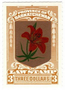 (I.B) Canada Revenue : Saskatchewan Law Stamp $3 (Bileski OP)