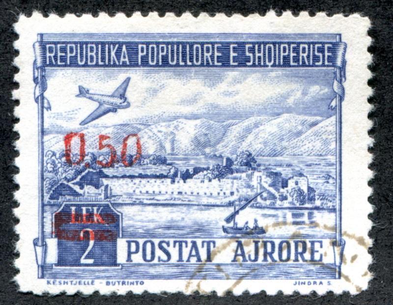 ALBANIA C60 USED, AIRPLANE