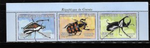 Guinea 1999 Insects Beetles Strip MNH B65