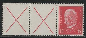 Germany Scott # 374, 2 label X, mint nh, se-tenant, Mi# W30.2