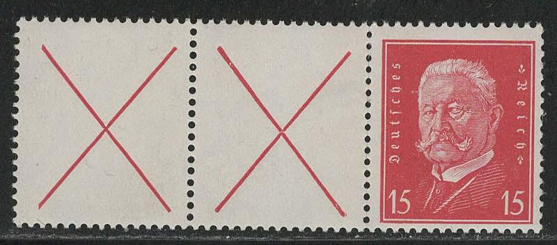 Germany Scott # 374, 2 label X, mint nh, se-tenant, Mi# W30.2