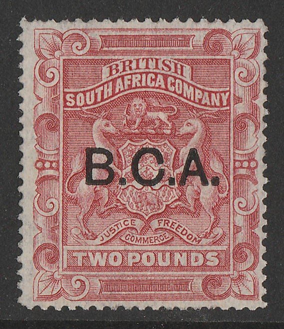 BRITISH CENTRAL AFRICA : 1891 BCA on Arms £2. RARE GENUINE!