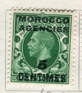 MOROCCO AGENCIES; 1934-36 early GV surcharged. issue Mint hinged 5c. value