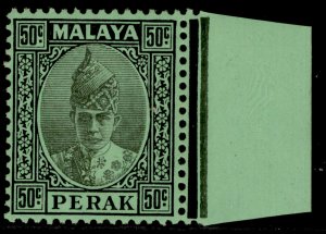 MALAYSIA - Perak GVI SG118, 50c black/emerald, NH MINT. Cat £32.